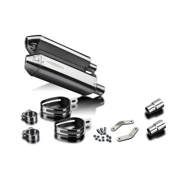 Delkevic slip-on kit Tri-Oval RVS 320mm - Speed Triple 1050 (2011-2014)