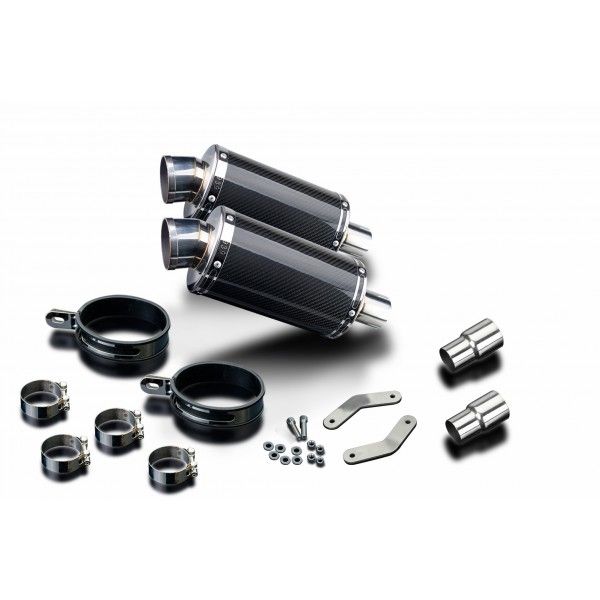 Delkevic slip-on kit Oval Carbon 225mm - Speed Triple 1050 (2011-2014)