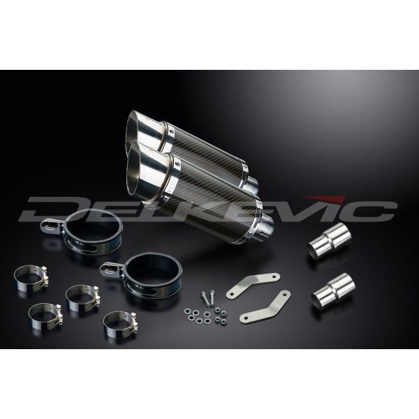 Delkevic slip-on kit Round Carbon 200mm - Speed Triple 1050 (2011-2014)