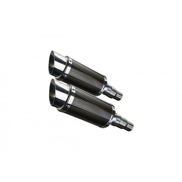 Delkevic slip-on kit Round Carbon 200mm - Speed Triple 1050 (2011-2014)