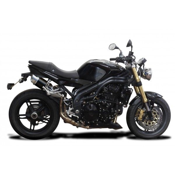 Delkevic slip-on kit Round Carbon 200mm - Speed Triple 1050 (2005-2010)