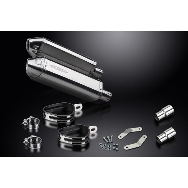 Delkevic slip-on kit Tri-Oval RVS 320mm - Speed Triple 1050 (2005-2010)