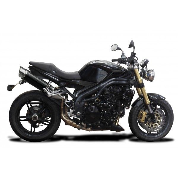 Delkevic slip-on kit Round Carbon 350mm - Speed Triple 1050 (2005-2010)