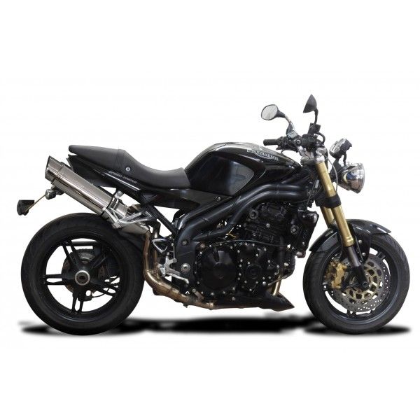 Delkevic slip-on kit Round RVS 350mm - Speed Triple 1050 (2005-2010)