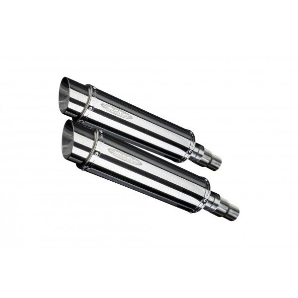 Delkevic slip-on kit Round RVS 350mm - Speed Triple 1050 (2005-2010)