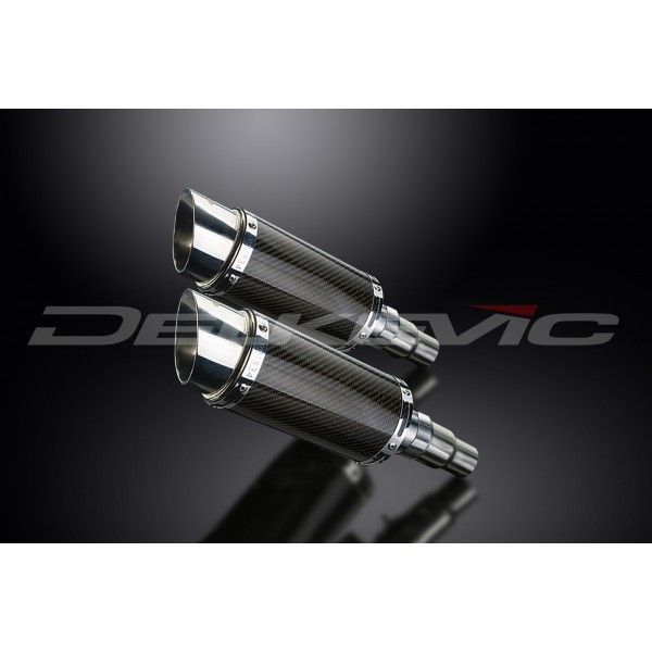 Delkevic slip-on kit Round Carbon 200mm - Speed Triple R 1050 (2012-2016)
