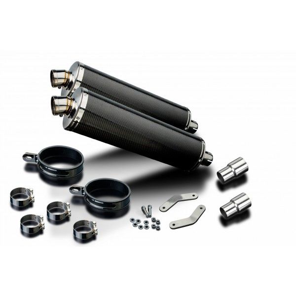 Delkevic slip-on kit Oval Carbon 450mm - Speed Triple R 1050 (2012-2016)