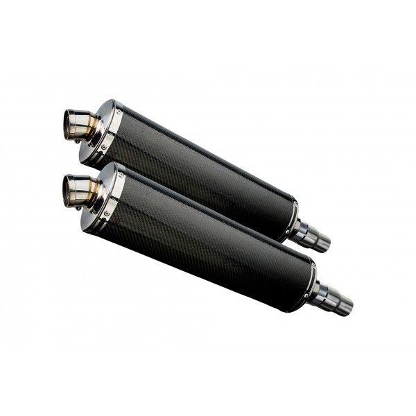 Delkevic slip-on kit Oval Carbon 450mm - Speed Triple R 1050 (2012-2016)