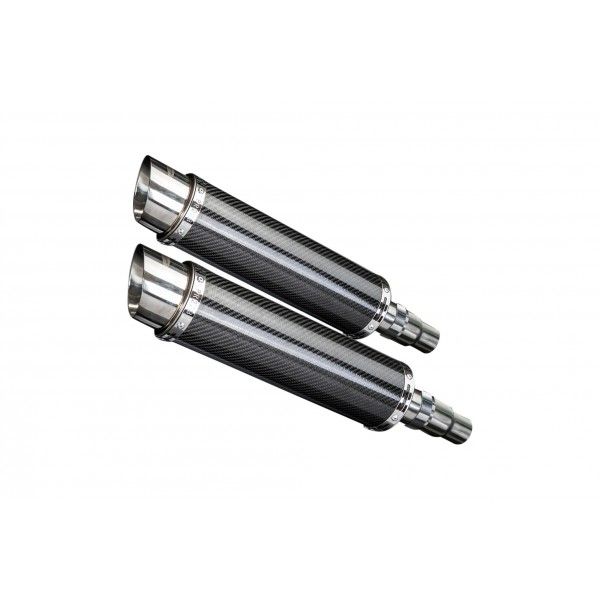 Delkevic slip-on kit Round Carbon 350mm - Speed Triple R 1050 (2012-2016)