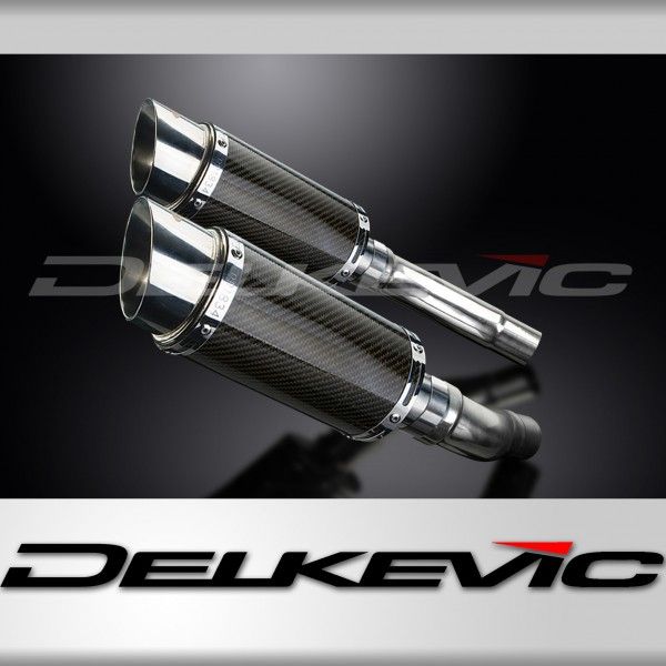 Delkevic slip-on kit Round Carbon 200mm - Street Triple 675 (2007-2012)
