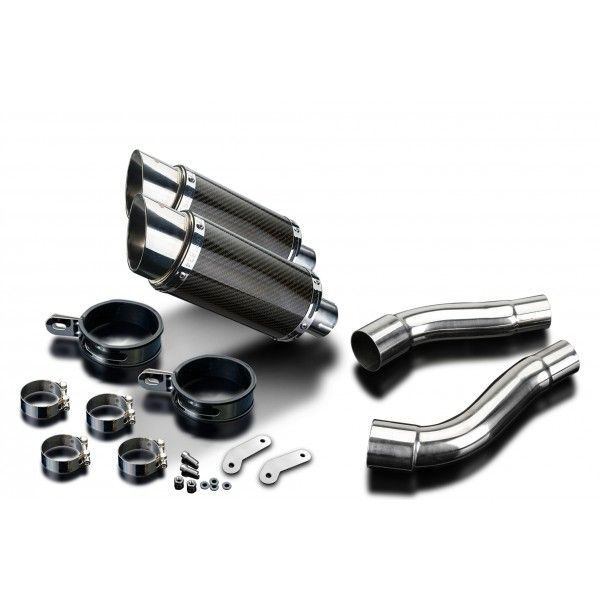 Delkevic slip-on kit Round Carbon 200mm - Street Triple 675 (2007-2012)
