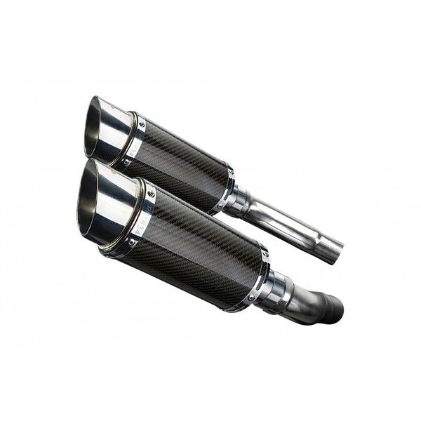 Delkevic slip-on kit Round Carbon 200mm - Street Triple 675 (2007-2012)