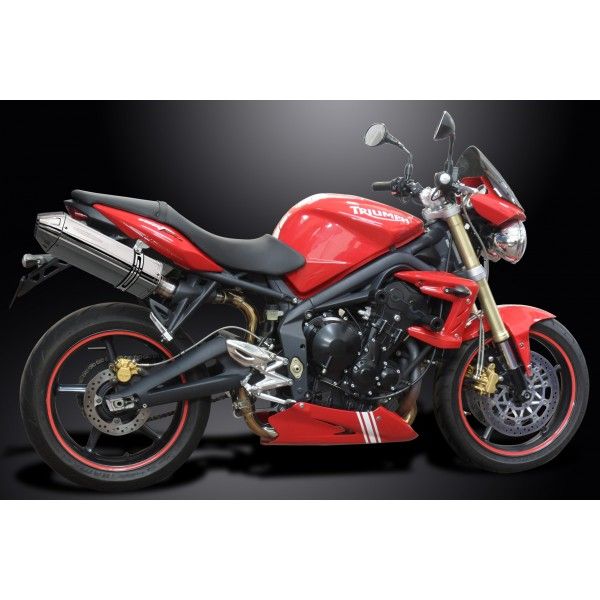 Delkevic slip-on kit Tri-Oval RVS 320mm - Street Triple 675 (2007-2012)
