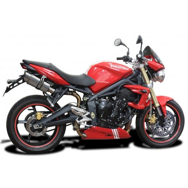 Delkevic slip-on kit Round RVS 200mm - Street Triple R (2009-2012)