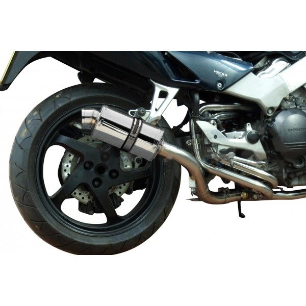 Delkevic volledig systeem Oval RVS 225mm - VFR800Fi (1998-2001)