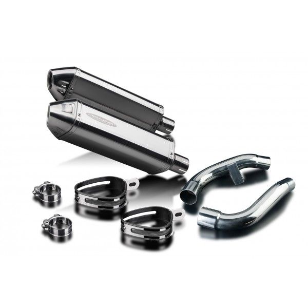 Delkevic slip-on kit Tri-Oval RVS 320mm (L+R) zonder E-keur Honda ST1100 PAN EUROPEAN 1989 - 2002