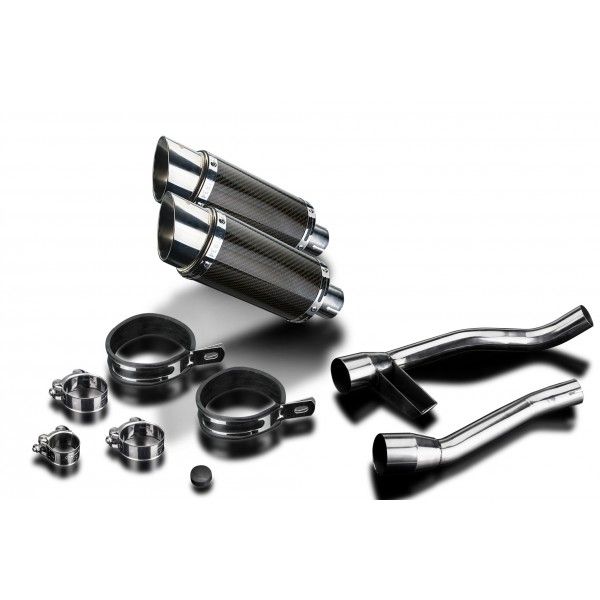 Delkevic slip-on kit Round Carbon 200mm - GW250 Inazuma (2012-2017)