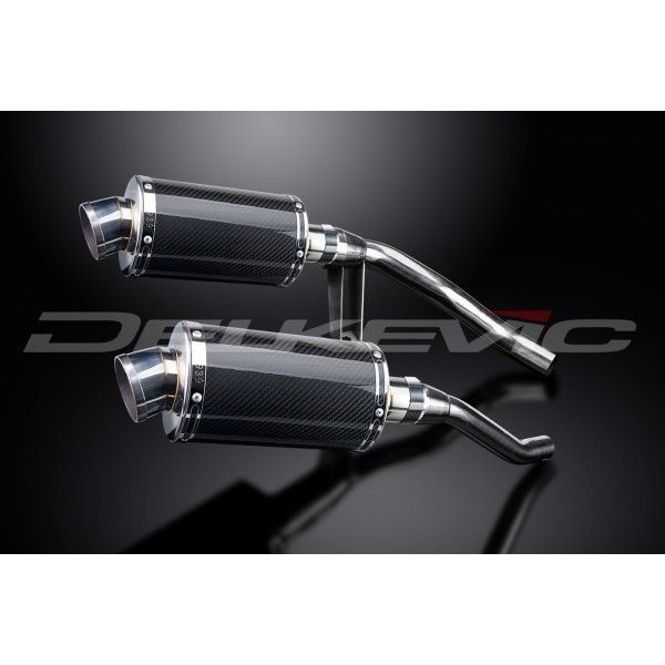 Delkevic slip-on kit Oval Carbon 225mm - GW250 Inazuma (2012-2017)