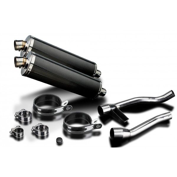 Delkevic slip-on kit Oval Carbon 450mm - GW250 Inazuma (2012-2017)