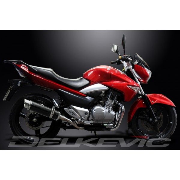 Delkevic slip-on kit Round Carbon 350mm - GW250 Inazuma (2013-2017)