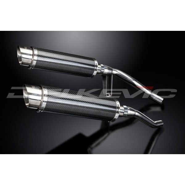 Delkevic slip-on kit Round Carbon 350mm - GW250 Inazuma (2013-2017)