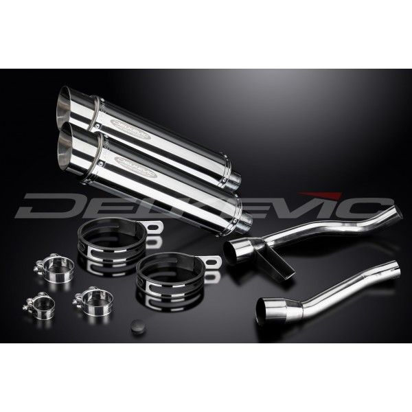 Delkevic slip-on kit Round RVS 350mm - GW250 Inazuma (2012-2017)