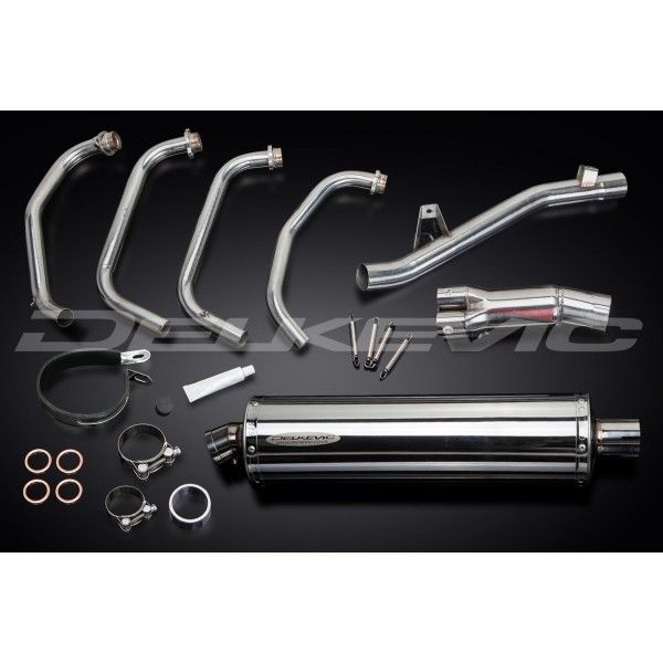 Delkevic volledig systeem Oval RVS 450mm - GSF650 BANDIT (2005-2007)