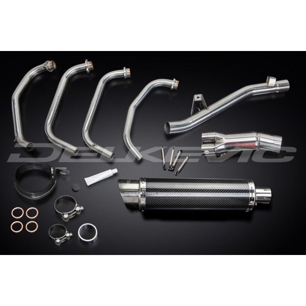 Delkevic volledig systeem Round Carbon 350mm - GSF650 BANDIT (2005-2007)