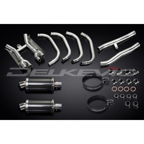 Delkevic volledig systeem Oval Carbon 225mm - GSX1400 (2001-2004)