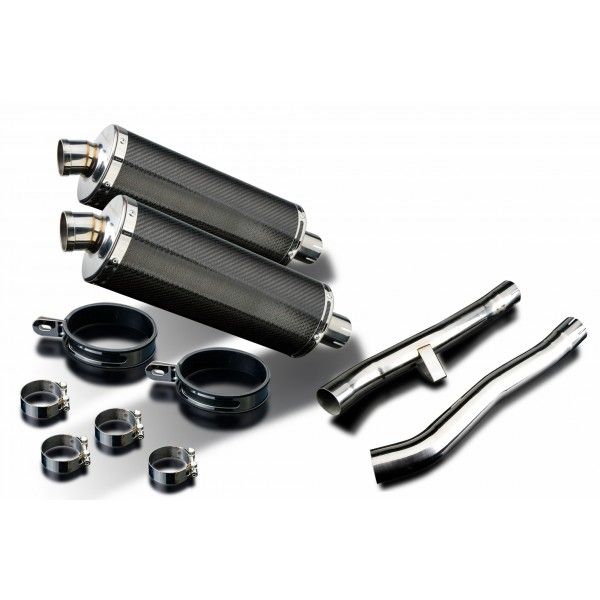 Delkevic slip-on kit Oval Carbon 350mm - GSX1400 K2-K4 (2001-2004)
