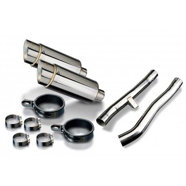 Delkevic slip-on kit Round RVS 200mm - GSX1400 K2-K4 (2001-2004)