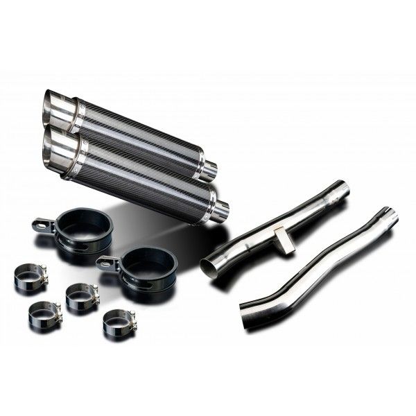 Delkevic slip-on kit Round Carbon 350mm - GSX1400 K2-K4 (2001-2004)