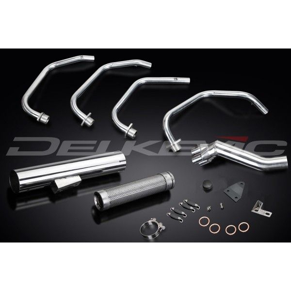 Delkevic volledig systeem Short Straight RVS 350mm - GS1000 S/E (1978-1980)