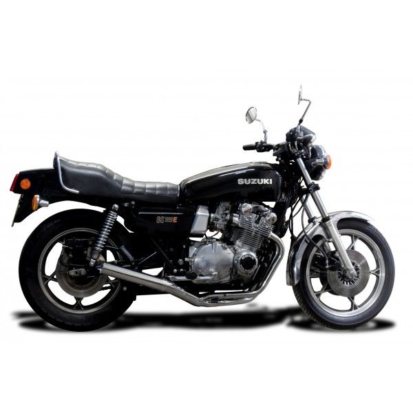 Delkevic volledig systeem Short Straight RVS 350mm - GS1000 S/E (1978-1980)