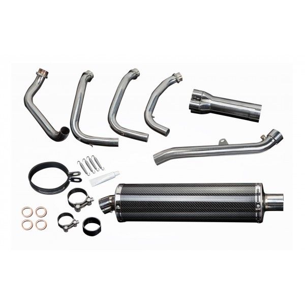 Delkevic volledig systeem Oval Carbon 450mm - CBR1100XX BLACKBIRD (1996-2009)