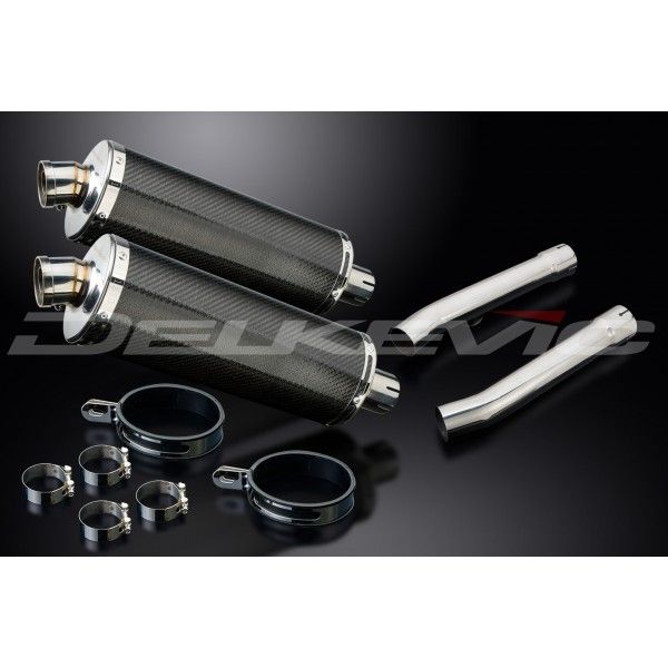 Delkevic slip-on kit Oval Carbon 350mm - CBR1100XX BLACKBIRD (1996-2009)
