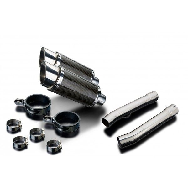 Delkevic slip-on kit Round Carbon 200mm - CBR1100XX BLACKBIRD (1996-2009)