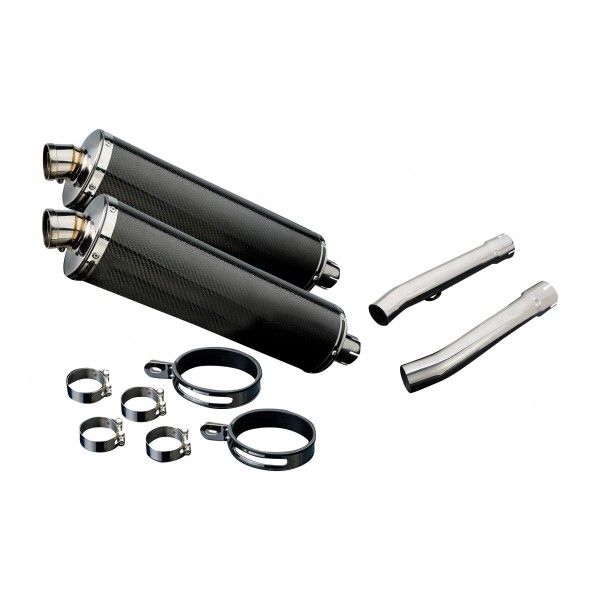 Delkevic slip-on kit Oval Carbon 450mm - CBR1100XX BLACKBIRD (1996-2009)