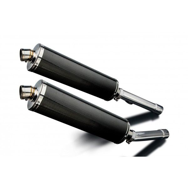 Delkevic slip-on kit Oval Carbon 450mm - CBR1100XX BLACKBIRD (1996-2009)