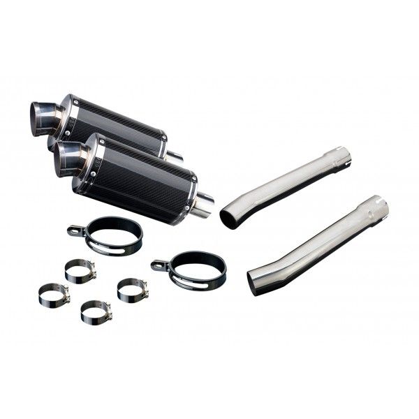 Delkevic slip-on kit Oval Carbon 225mm - CBR1100XX BLACKBIRD (1996-2009)