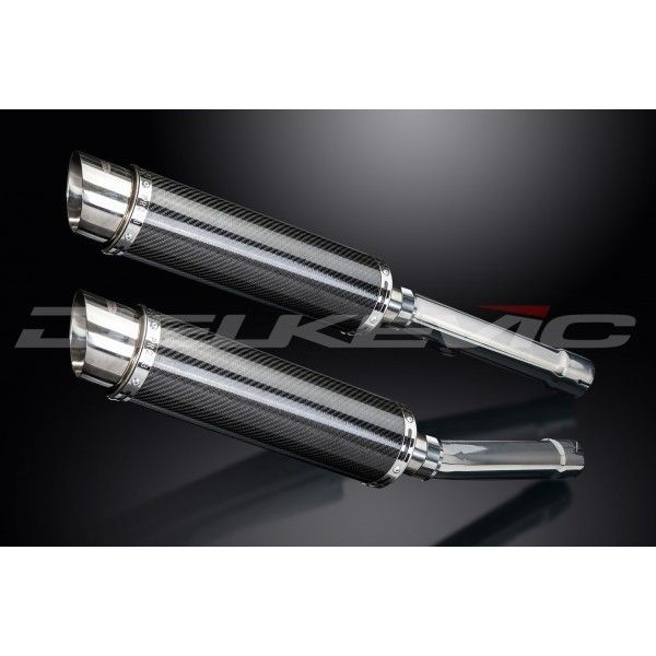 Delkevic slip-on kit Round Carbon 350mm - CBR1100XX BLACKBIRD (1996-2009)