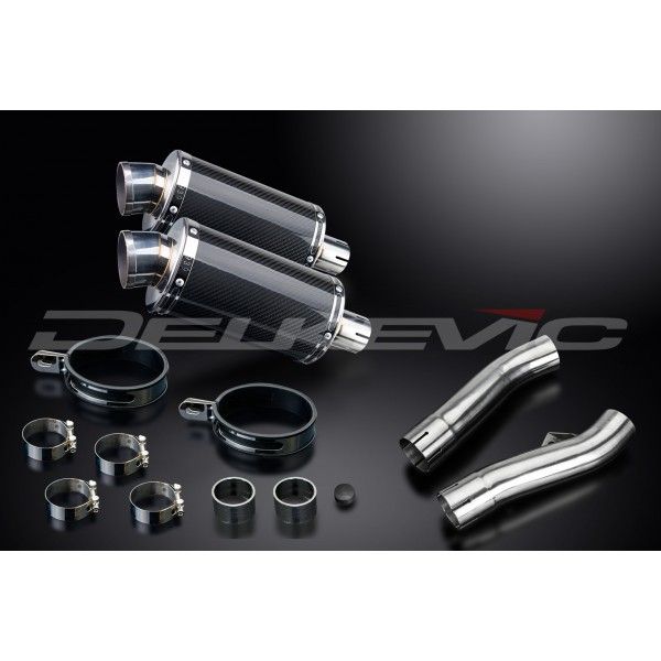 Delkevic slip-on kit Oval Carbon 225mm - FJ1100/1200 (1984-1987)