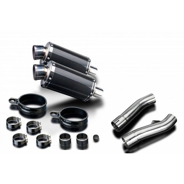 Delkevic slip-on kit Oval Carbon 225mm - FJ1100/1200 (1984-1987)