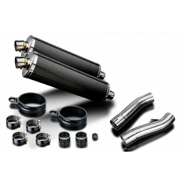 Delkevic slip-on kit Oval Carbon 450mm - FJ1100/1200 (1984-1987)