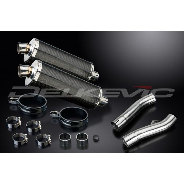 Delkevic slip-on kit Oval Carbon 350mm - FJ1100/1200 (1984-1987)