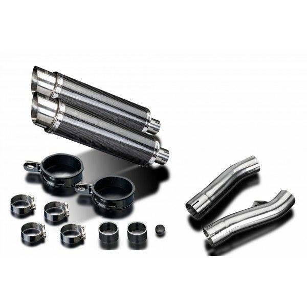 Delkevic slip-on kit Round Carbon 350mm - FJ1100/1200 (1984-1987)