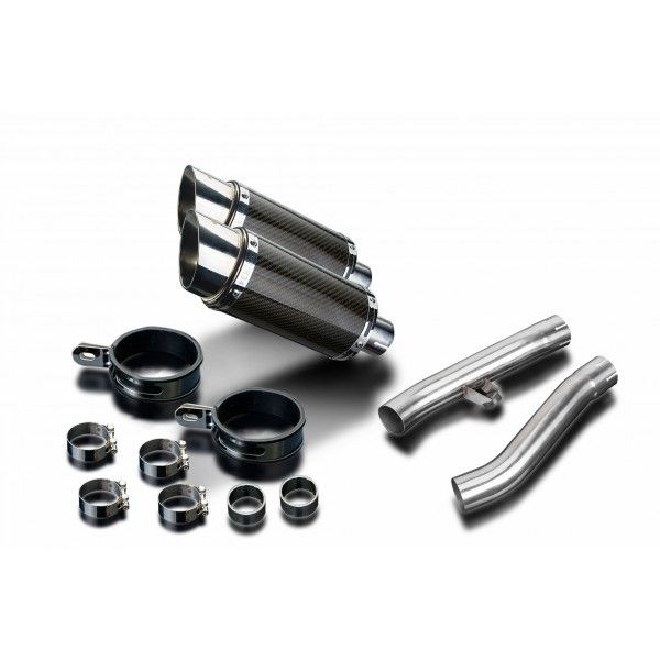 Delkevic slip-on kit Round Carbon 200mm - FJ1200 (3CV) (1988-1990)
