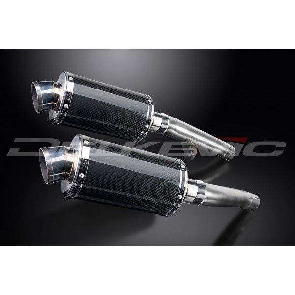 Delkevic slip-on kit Oval Carbon 225mm - FJ1200 (3CV) (1988-1990)