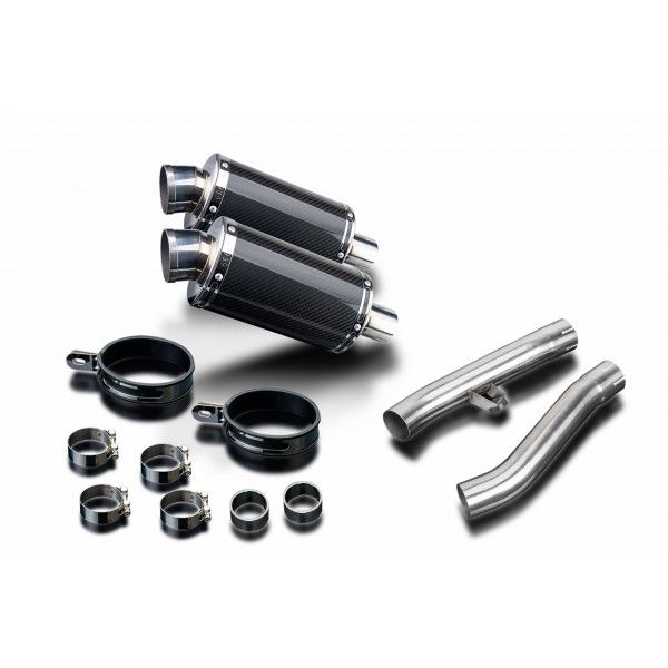 Delkevic slip-on kit Oval Carbon 225mm - FJ1200 (3CV) (1988-1990)