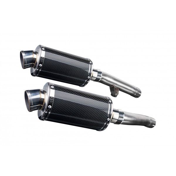 Delkevic slip-on kit Oval Carbon 225mm - FJ1200 (3CV) (1988-1990)